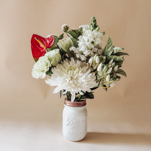 christmas bloomjar in chalk