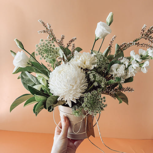 the christmas posy pot arrangement ~