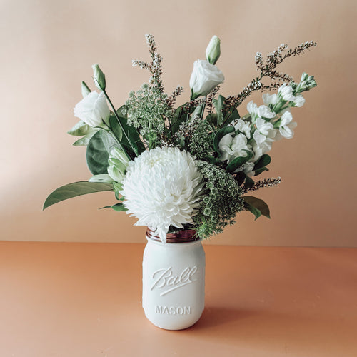 christmas bloomjar in chalk